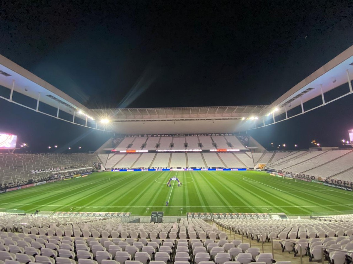 Corinthians tem prejuízo, Arena Corinthians sem público antes do Dérbi da última quarta-feira — Foto Bruno Cassucci