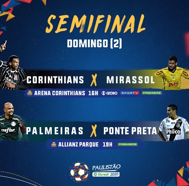 FPF define horários dos jogos da semifinal do Paulistão