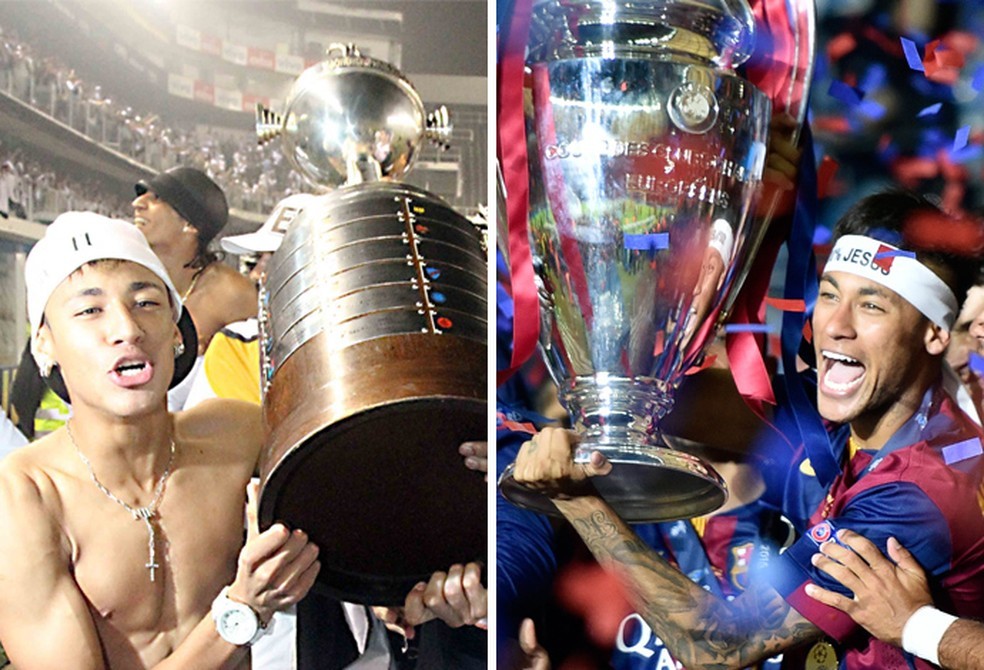 Finais disputadas Neymar - Taça Libertadores 2011 e Champions 2015 - Gol nas duas finais