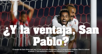 Jornal Argentino ironiza São Paulo, Reprodução-Olé