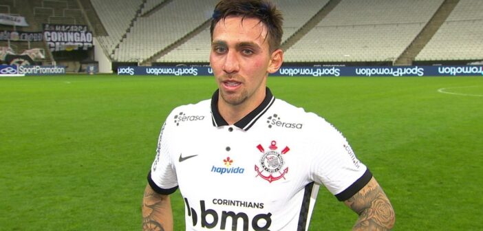 Gustavo Mosquito marca seu primeiro gol e manda um “vai, Corinthians!”