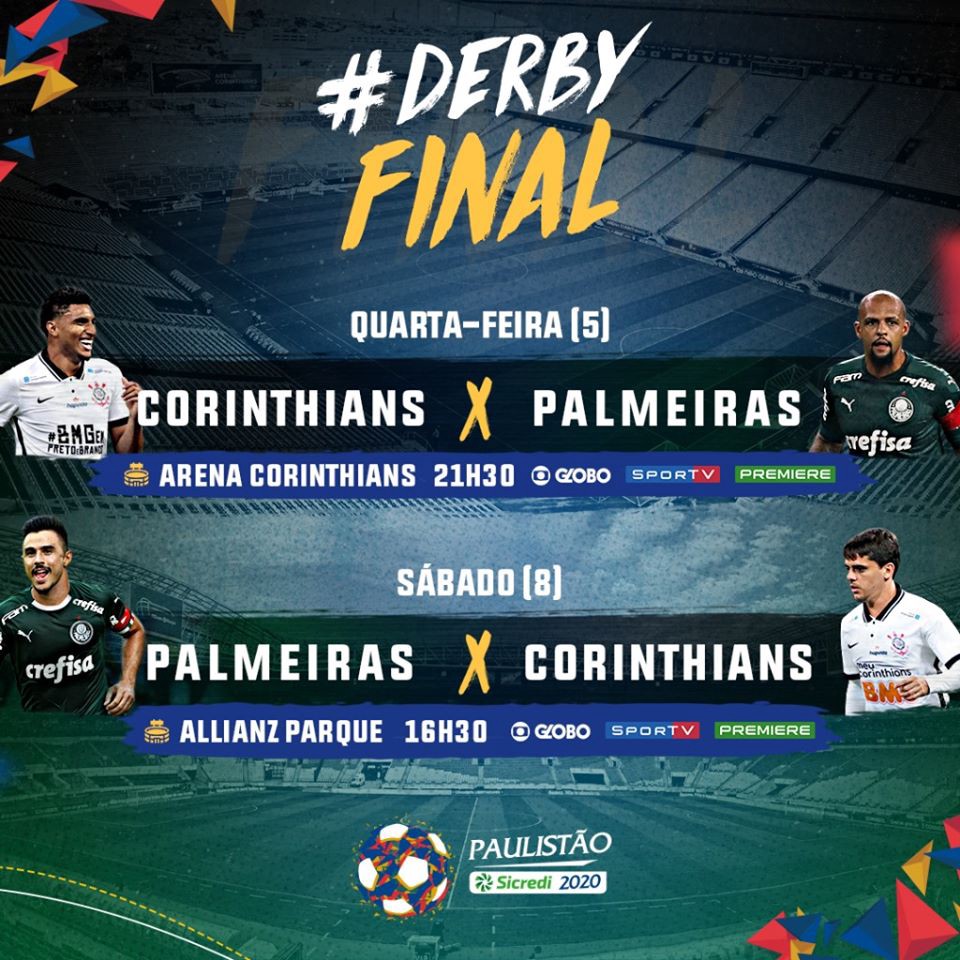 Palmeiras e Corinthians final do Paulistão 2020 veja datas e horários